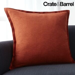 Crate and Barrel Linden Copper Orange 23" Pillow Covers